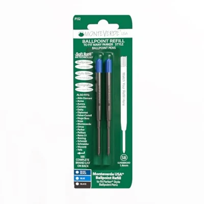 Afbeelding van Monteverde Soft Balpenvulling (Parker) Superbroad Blue 2 Pc