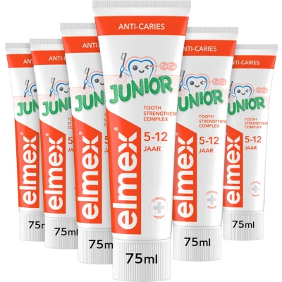Afbeelding van 6x Elmex Gel Tandpasta Junior (5 12 Jaar) 75 ml