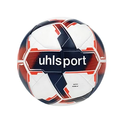 Afbeelding van uhlsport Match Addglue Voetbal, Maat: 5, Weiß marine fluo rot