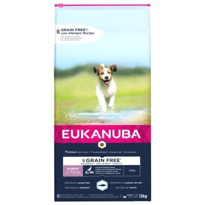 Afbeelding van Eukanuba Pup &amp; Junior Small Medium Grain Free Zeevis Puppy Hondenvoer 12 kg