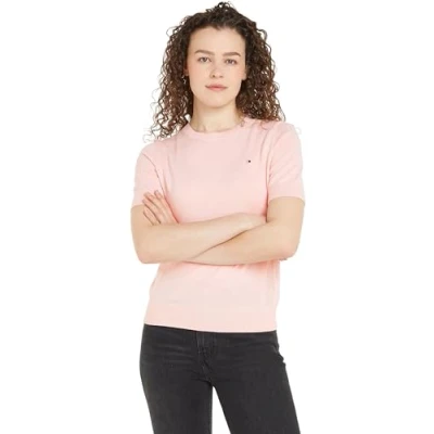 Afbeelding van Tommy Hilfiger Tshirt basic, Dames, Maat: Medium, Delicate pink