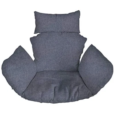 Afbeelding van Hangstoelkussen, Opknoping Ei Hangstoel kussen, kussen voor polyrotan hangschommel, schommelmand rugkussen teraas en tuin, Stoel Pad hangschommel Leinen blauw [114]
