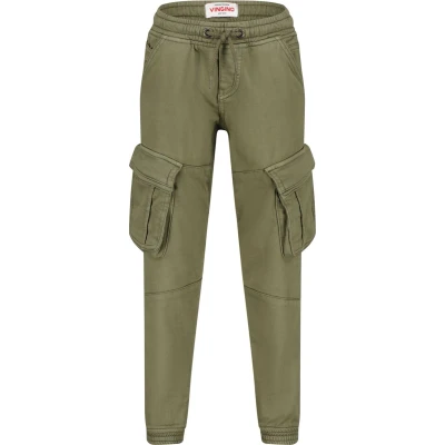 Afbeelding van Vingino tapered fit cargobroek Carlos armygroen