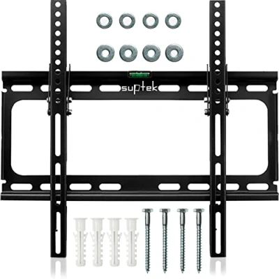Afbeelding van Suptek TV Muurbeugel, Kantelbare Beugel voor 22 55 Inch LED LCD Vlakke en Curved Schermen, Max VESA 400x400 mm op tot 45kg, MT4204