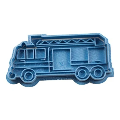 Afbeelding van Cuticuter Brandweerauto koekjessnijder, kunststof, blauw