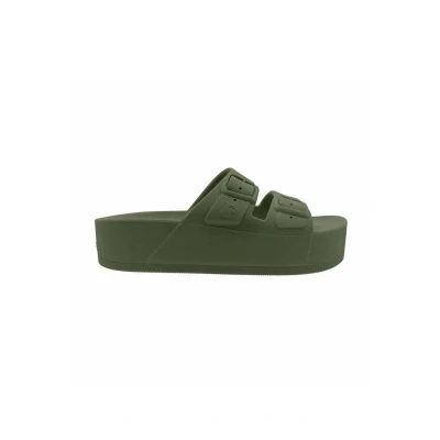 Afbeelding van Cacatoès COMPENSÉES Caipirinha Classic Badslippers, Dames, Maat: 35.5, Dark kaki Schoenen