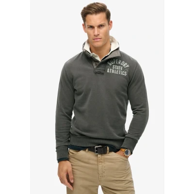 Afbeelding van Superdry Vintage Athletic Sweater, Heren, Maat: Small, Washed black