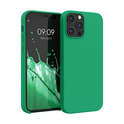 Afbeelding van kwmobile telefoonhoesje compatibel met Apple iPhone 12 Pro Max hoesje Zachte case voor smartphone Back cover in smaragdgroen