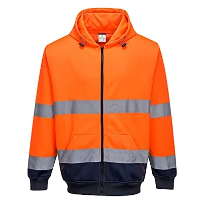Afbeelding van Tweekleurige Sweatshirt met ritssluiting en capuchon maat XL, OrNa