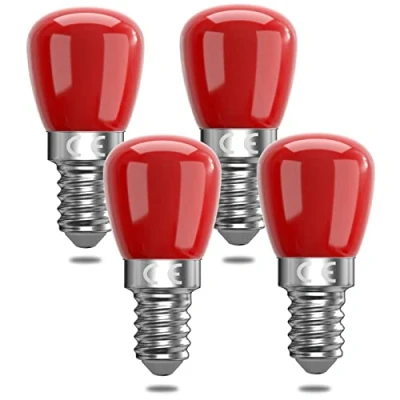 Afbeelding van Bonlux 4 x 3 W E14 rode led gloeilamp, decoratieve 25 geschikt voor sfeerverlichting, Halloween, Kerstmis verlichting