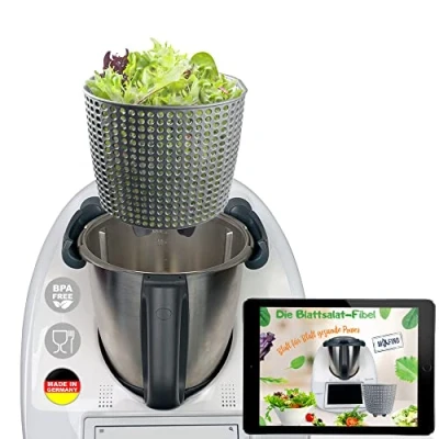 Afbeelding van NIEUW: MixFino slacentrifuge voor Thermomix Accessoires TM6 TM5 Eindelijk de salade drogen met uw of Kwaliteit Made in Germany