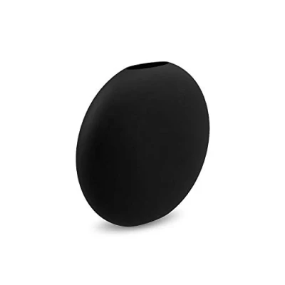 Afbeelding van Cooee Design Vaas Pastille van keramiek in de kleur zwart handgemaakt, diameter: 20cm, hoogte: 19cm, HI 028 25 BK