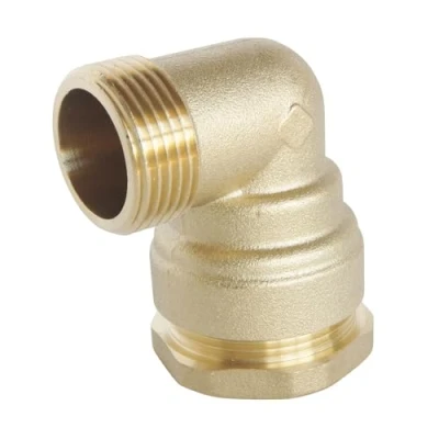 Afbeelding van SOMATHERM FOR YOU Mannelijke messing elleboog voor PE D32 buis M26/34 eenrichtingstechnologie garandeert de juiste montage van aansluiting