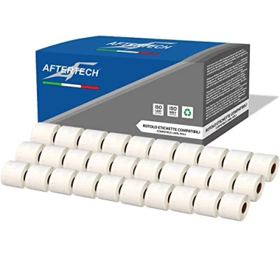 Afbeelding van Aftertech 30 x 99014 54 101 mm compatibele zelfklevende etiketten (220 etiketten/rol = 6600 totaal) voor Dymo LabelWriter Seiko SLP etiketteermachines S0722436