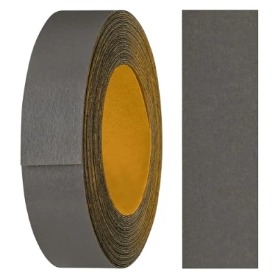 Afbeelding van haggiy melamine kantenband zelfklevend 18 mm x 5 m I meubelrandband veilige grip zonder strijken fineer voor planken/houten panele (grafietgrijs)