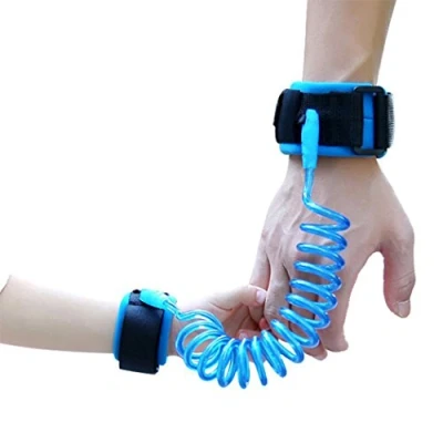 Afbeelding van Hillento Baby Kind Anti Verloren Veiligheid Pols Link Harnas Riem Touw Lijn Wandelen Hand voor Peuters, Kinderen (2,5 m Blauw)