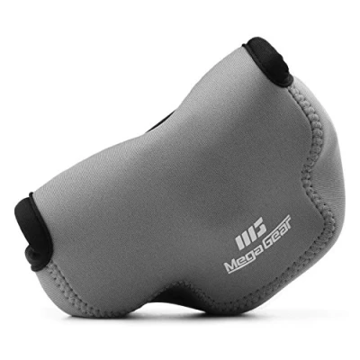 Afbeelding van MegaGear MG1357 Olympus OM D E M10 Mark III, II (14 42 mm EZ lens) ultralichte cameratas van neopreen grijs