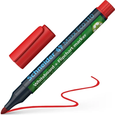 Afbeelding van 10x Schneider whiteboard + flipchart marker Maxx Eco110 rood