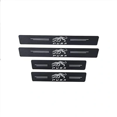Afbeelding van 4 Stuks Auto Koolstofvezel Instaplijsten Protector Kick Platen voor ford PUMA Drempel Bescherming Sticker Accessoires