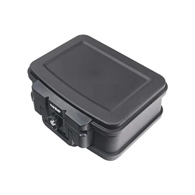 Afbeelding van HMF 250451 Vuurvaste waterdichte documentenbox, DIN A5, 38,5 x 16,5 28 cm, zwart