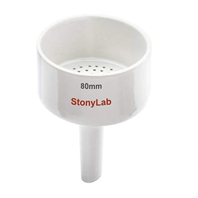 Afbeelding van stonylab Porselein Buchner Trechter 80 mm, Filter OD 8 cm ID 7.4 voor Laboratorium