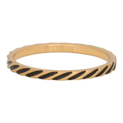 Afbeelding van Slanting stripes iXXXi Vulring 2 mm SALE 20 / Matt gold fill in black