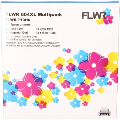 Afbeelding van FLWR Epson 604XL Multipack zwart en kleur cartridge