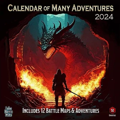Afbeelding van Loke BattleMats Calendar of Many Adventures 2024