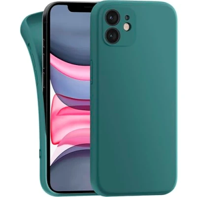 Afbeelding van MyGadget Silicone Case compatibel met Apple iPhone 11 duurzame beschermende TPU geval Slim rug Cover krasbestendig Mobile matte olijfgroen