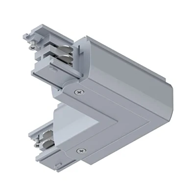 Afbeelding van Paulmann 91371 railsysteem ProRail3 connector L stuk binnen 101x101mm max. 3.680W zilveren railsystemen plafondrail metaal, kunststof