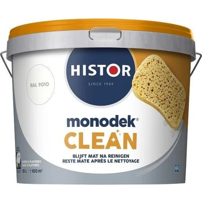 Afbeelding van Histor Monodek Clean Wit/RAL 9010 Muurverf 10 liter RAL