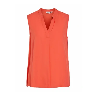 Afbeelding van VILA Elegante ÄRMELLOSE MIT Vauss Top, Dames, Maat: 42, Coral pink