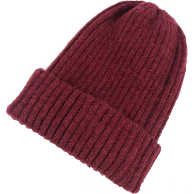Afbeelding van Beanie Knitted Muts Wijnrood Gebreide One Size Fashion Favorite