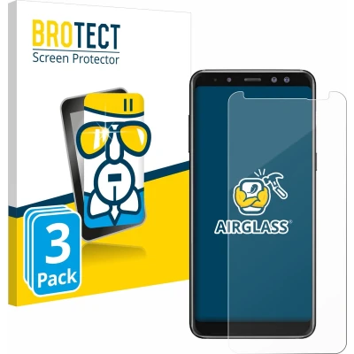 Afbeelding van BROTECT Screenprotector voor Samsung Galaxy A8 2018 Folie Beschermfolie Beschermglas transparant (3 Stuks)