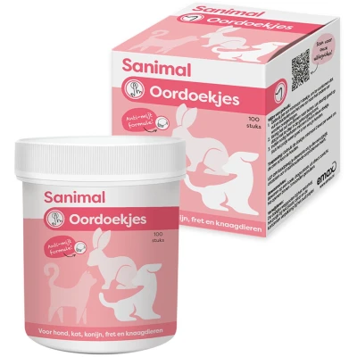 Afbeelding van Sanimal Oordoekjes+ 100 stuks