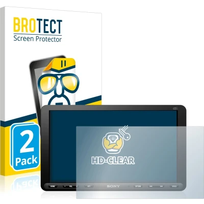 Afbeelding van BROTECT (2 Stuks) Schermbeschermer voor Sony XAV AX8050D Screen Protector Transparant