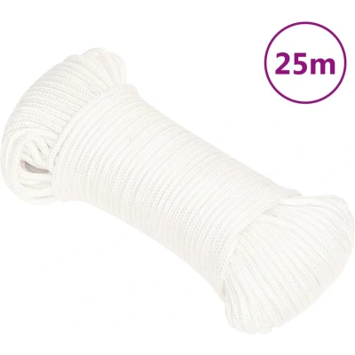 Afbeelding van vidaXL Boottouw 3 mm 25 m polypropyleen volwit