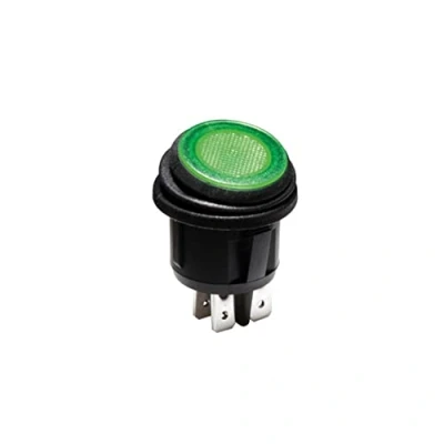 Afbeelding van Verlichte Rockerschakelaar Groene Led 12 V 2P Dpst / On Off