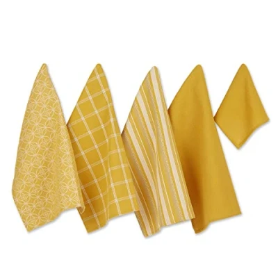 Afbeelding van DII Keukenset, katoen, honing goud, vaatdoek, 18x28 13x13