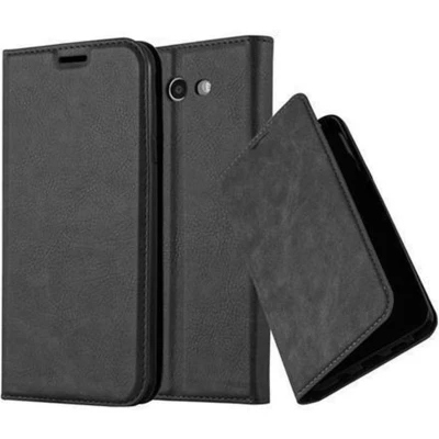 Afbeelding van Cadorabo Hoesje geschikt voor Samsung Galaxy J3 2017 US Version in ZWARTE NACHT Beschermhoes Case magnetische sluiting