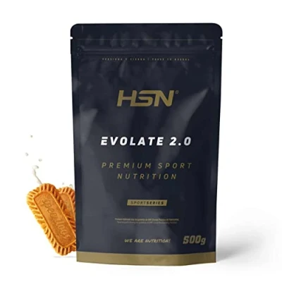 Afbeelding van HSN Evolate 2.0 wei eiwitisolaat, 500 g = 17 doses per verpakking, weiproteïne isolaten CFM + spijsverteringsenzymen, niet GMO, vegetarisch, gluten en sojavrij