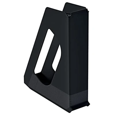 Afbeelding van Esselte A4 Tijdschriftencassette, Opbergoplossing voor Catalogussen, Brochures, Papieren en Mappen, Stevig Kunststof, VIVIDA, Zwart, 628220