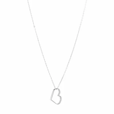 Afbeelding van Bijoutheek Collier Open hart Zilver