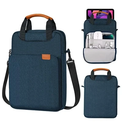 Afbeelding van MoKo 9 11 Tablet Shoulder Sleeve Bag,Fits New inch iPad Pro/Air M4/M2 2024,iPad 9/8th 10.2,iPad Air 5/4th 10.9,iPad 10th 10.9,Tab S8/S9 11,Polyester Bag with Concealed Hand Strap, Indigo