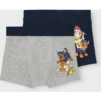Afbeelding van NAME IT MINI Paw Patrol boxershort NMMJOCUT set van 2 donkerblauw/grijs melange