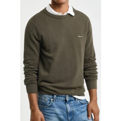 Afbeelding van GANT C NECK Trui, Heren, Maat: Medium, Juniper green