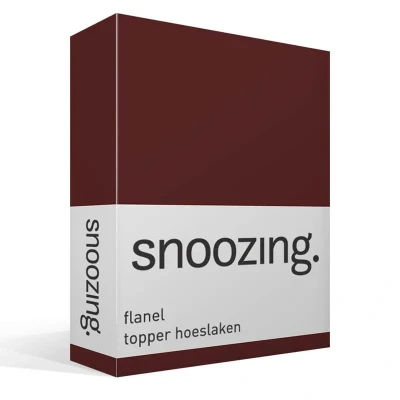 Afbeelding van Snoozing Flanel Hoeslaken Topper Tweepersoons 120x200 cm Aurbergine