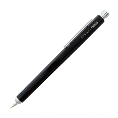 Afbeelding van OHTO Naaldle point GRAND STANDARD, Zwart: fijne vullingen balpen in zwart met geanodiseerde aluminium behuizing en een 0,7 mm needlepoint vulling om bij te vullen (zwart).