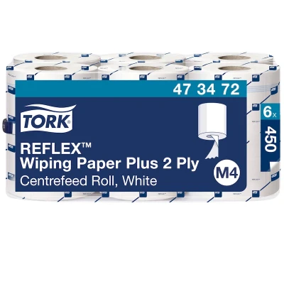 Afbeelding van Poetsrol Tork Reflex ™ Plus M4 SmartCore® centerfeed 2 laags 150m wit 473472