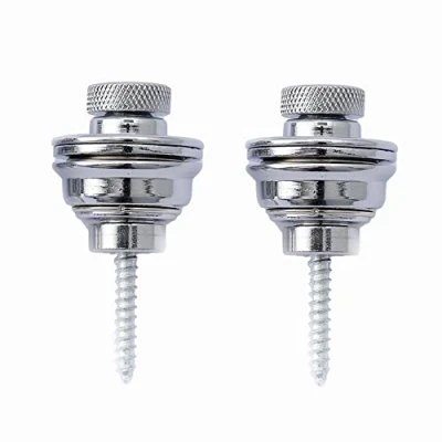 Afbeelding van Musiclily Metaal Flathead Gitaar Straplocks Strap Locks voor Elektrische Akoestische Bas, Chroom(2 Stuks)